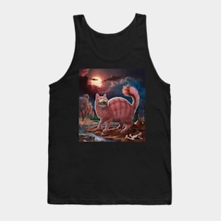 watercolor watermelon cat of nightmares Tank Top